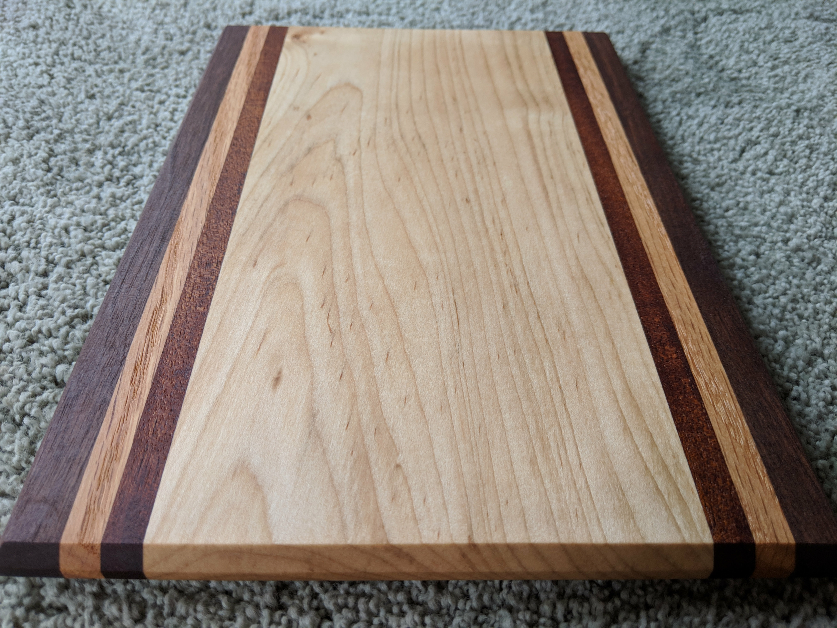Maple Cutting Board w/ Walnut Accent - 12x16